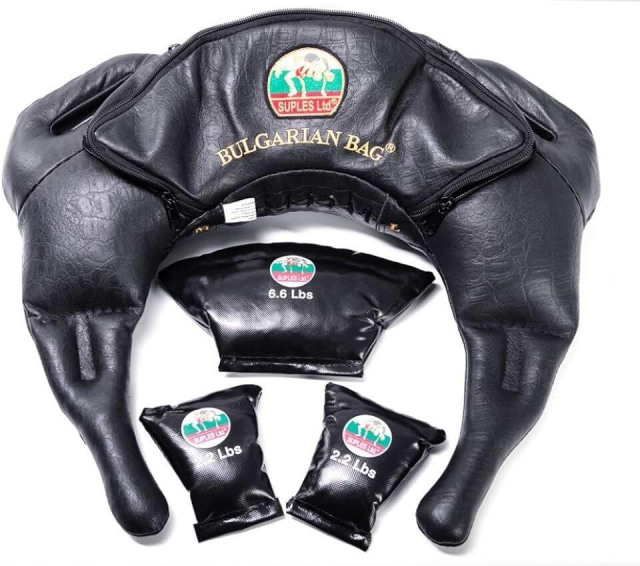 Bulgarian bag Strong M-L 12-17 кг. натур. кожа